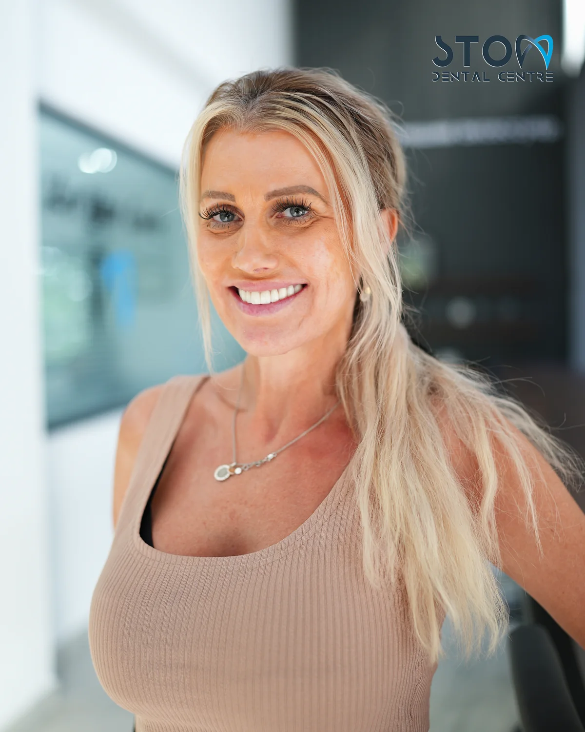 Smiling patient at Stom Dental Centre in Antalya