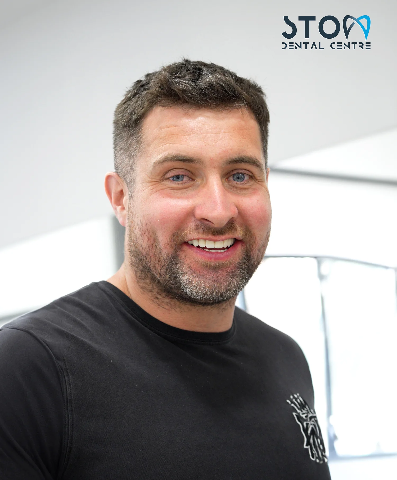 Smiling patient after treatment at Stom Dental Centre Antalya